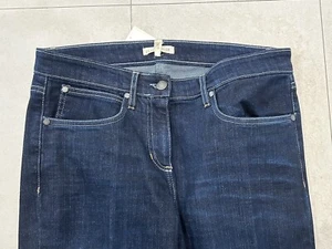 EILEEN FISHER ORGANIC COTTON SOFT STRETCH DENIM SLIM Dark Indigo Jeans NEW 6 - Picture 1 of 6