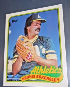 MLB DENNIS ECKERSLEY OAKLAND ATHLETICS 1989 TOPPS 370 CARD FOLDER 9.5" X 11.75" - Picture 1 of 3
