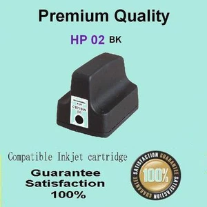 1x BLACK HP 02 HP02 O2 PRINTER INK CARTRIDGE for C5180 D7145 D7260 - Picture 1 of 1
