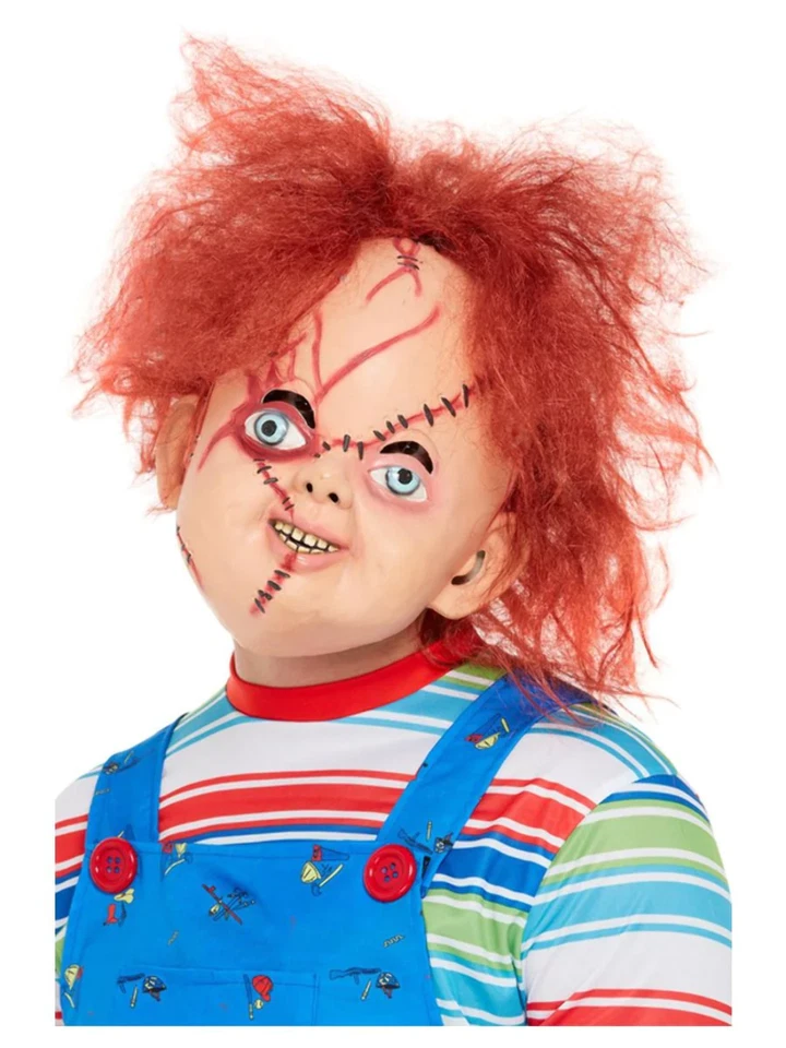 Ganzer Kopf Chucky Maske Erwachsene Kinder Play Chucky Puppe Kostüm Zubehör - Bild 1 von 1