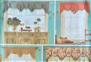 Valance Panels Swag Pelmet Window Treatment Uncut Simplicity 4656 Sewing Pattern - Bild 1 von 3