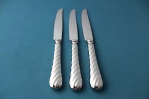 3 Dessert Knives Hollow Christofle Capricorne LIANE Stainless France 7 3/4" - Picture 1 of 6