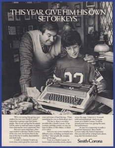Vintage 1981 SMITH-CORONA Typewriter Christmas Print Ad 80's - Picture 1 of 1