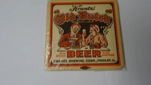 VINTAGE KRANTZ' OLD DUTCH BEER COASTER - FINDLAY, OHIO - Picture 1 of 6