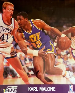 Karl Malone 1990 8x10 Glossy Color Action Photo Fully Licensed Photograph #1112 - Picture 1 of 2
