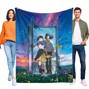 Suzume Flannel Blanket Super Soft Throw for Bed sofa Couch Birthday Gift - Picture 1 of 14