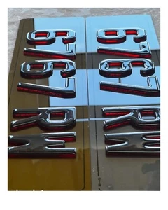 4d red Neons with 3d black gel tops on tinted Plates - Picture 1 of 4