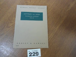 GOTTFRIED VON EINEM Philadelphia Symphony Op.28 - Hawkes Pocket Scores No.727 - Picture 1 of 15
