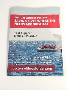 Weltkarte Promo Ärzte ohne Grenzen 17x26 Zoll Italien 2015 - Bild 1 von 2