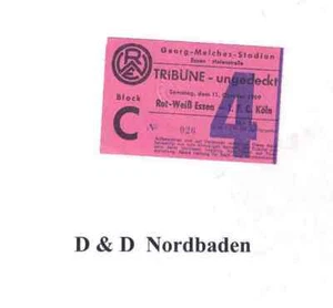 Ticket / Eintrittskarte   69/70    Liga   Rot Weiß Essen - 1. FC Köln - Bild 1 von 1
