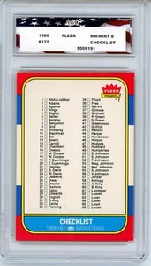 1986 Fleer #132 Checklist AGC 8 NM/MINT - Picture 1 of 2