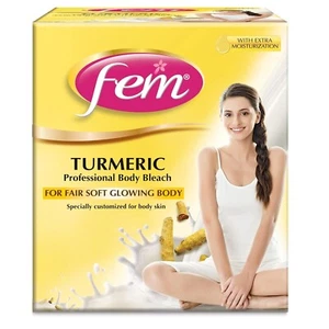 Dabur Fem Turmeric Professional Body Bleach For Fair Soft Glowing Body 1 Kg - Picture 1 of 1