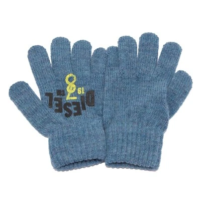 4893T guanti bimbo DIESEL wool mix blue gloves boy Foto 1 de 4