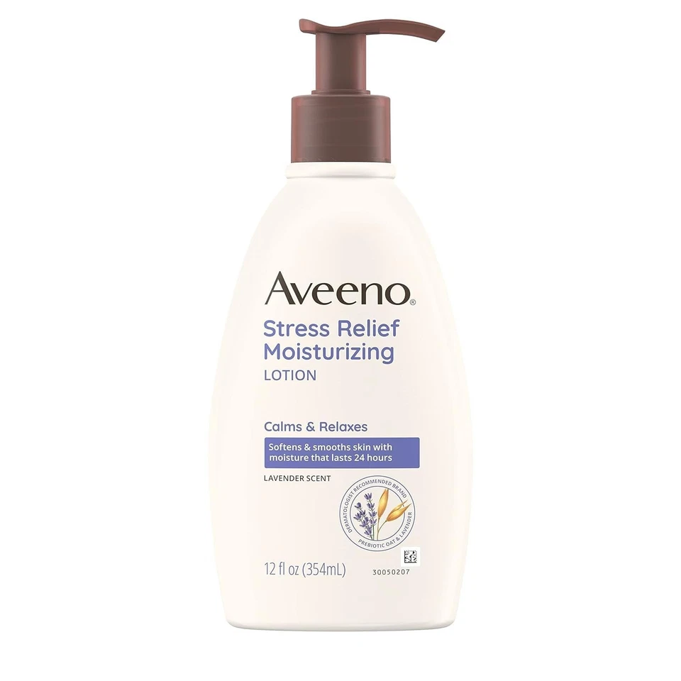 Aveeno Stress Relief Moisturizing Lotion- Lavender Scent- -
