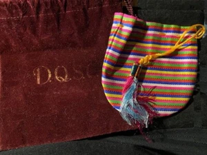 2GUC vtg drawstring GIFT JEWELRY BAGS POUCHES *DQSC Delta Queen + *Striped Asian - Picture 1 of 4