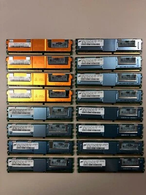Memoria de servidor DDR2 16 GB Micron/Hynix PC2-5300F-555-11 marca HP Foto 1 de 3