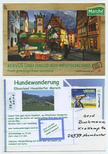 61038 - Marche-Restaurants: Servus und Hallo aus Deutschland - AK, gelaufen - Imagen 1 de 1