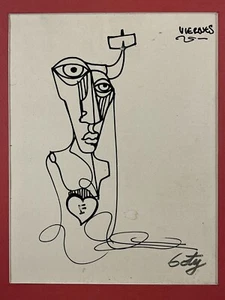 Original Abstract 1940’s Pen And Ink South American Artist Goty Post Modernism - Picture 1 of 12