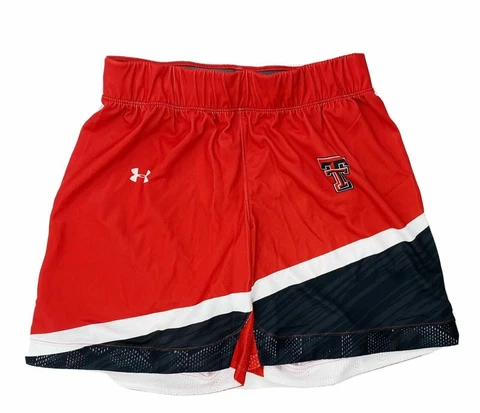 UA Texas Tech AF Primetime Plus Mesh Basketball Short Women's Small Red UJKSP2W Cover
