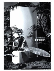 1993 Gianfranco Ferre Nadja Auermann fashion 1-page MAGAZINE AD - Picture 1 of 1