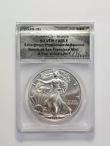 #3 American 2020 (S) Silver Eagle Dollar Coin ANACS Certified MS69 - Picture 1 of 3
