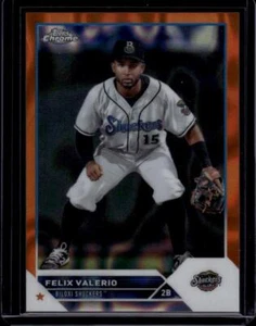 2023 Topps Pro Debut Chrome Refractor Orange Lava #PDC-55 Felix Valerio 09/25 - Picture 1 of 2