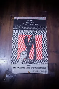 FREE PALESTINE GPU 1975 French Half Grande Original Political Poster - Bild 1 von 8