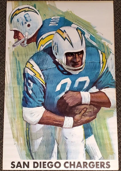 San Diego Chargers 12x8in Metal Sign NFL Football Wall Decor - Image 1 of 1