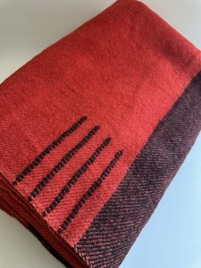 Hudson Bay Company Wool Blanket 82”x68” Red 4 Point Cabin Vtg 30’s-40’s - Picture 1 of 23