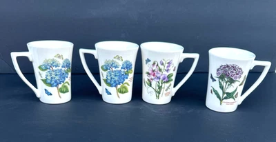 Caneca Portmeirion jardim botânico forma mandarim Inglaterra conjunto 4 - Imagem 1 de 4