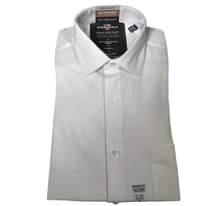 Camisa de vestir Van Heusen para hombre calce regular protector contra manchas blanca 15-15,5 34-35 $60  - Imagen 1 de 4