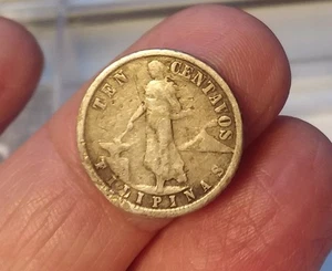 USA Philippinen - 1918S Silber 10 Centavos - Bild 1 von 2