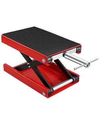 Motorcycle Scissor Lift Jack 1100lbs with Wide Deck & Manual Crank Handle Foto 1 de 4
