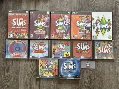 LOT 12 The Sims (PC Windows) Games & Expansion Packs As Is! - Image 1 of 3
