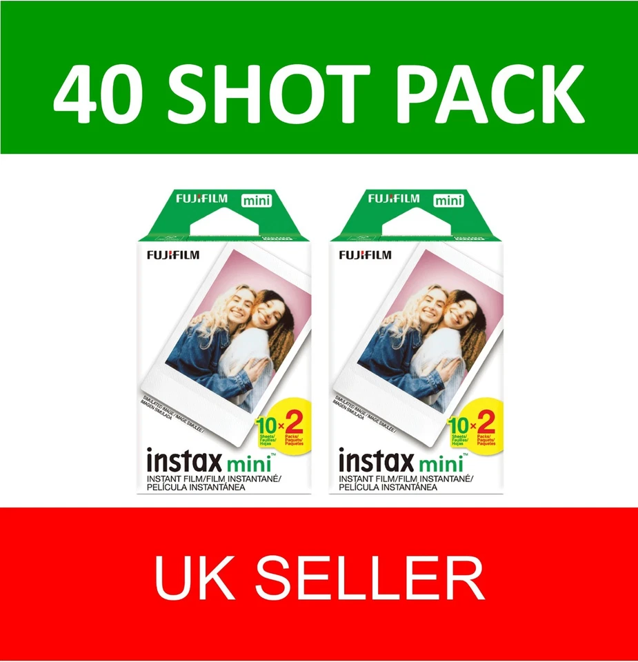 FUJIFILM Instax Film - Mini - 40 Shot pack (2 boxes of 20) - Image 1 of 1