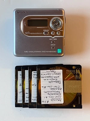 Sony MZ-NH600D MiniDisc Hi-MD Walkman Portable Player - Tested Working 4-discs - Image 1 of 4