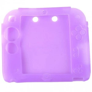 Cover Silicone Compatible For Nintendo 2DS Rubber Protector Gel - Purple - Picture 1 of 1