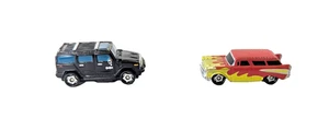 2003 Playmates Roller Ball Micro Machines GM Chevy Nomad / Black Hummer Autos - Bild 1 von 5