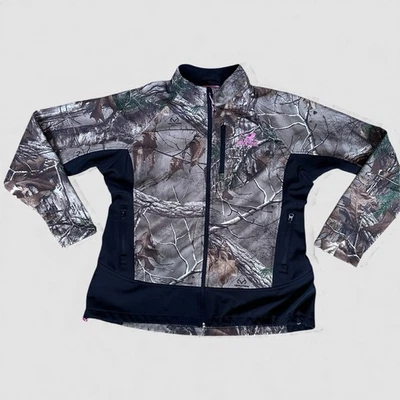Kings River Realtree Hunting Camo Girls L Zip Fleece Lined Hooded Jacket Coat - Image 1 of 4