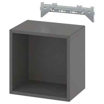 IKEA EKET Floating Wall Cabinet Dark Gray Cube Shelf Storage Unit 13¾ In - Image 1 of 4