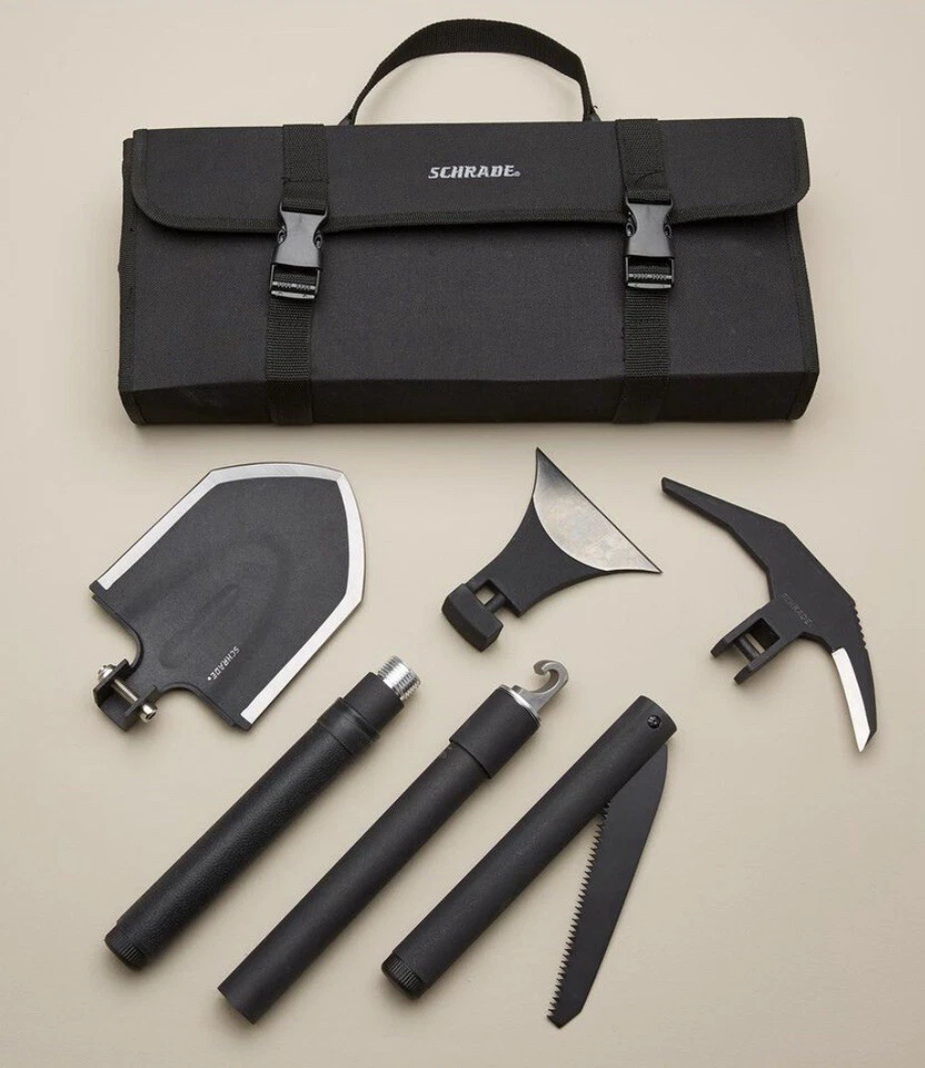 Kit tático de sobrevivência ao ar livre Schrade SCHEXC machado pá conjunto múltiplo de ferramentas 1084299 - Imagem 1 de 4