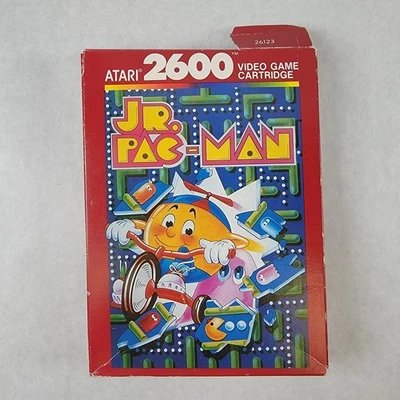 Jr Pac-Man (Atari 2600, Atari Corp red label, 1988) - CIB - Complete - Image 1 of 4