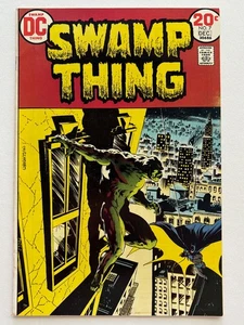 Swamp Thing #7 (1973) 1st Wrightson Batman Cover bottom staple pop stains - Picture 1 of 9