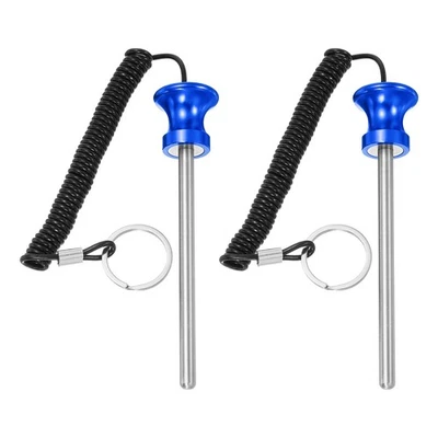 Pin de pila de peso, pasador de gimnasio de peso de 0,3 x 4,7 pulgadas con cuerda de tracción (paquete de 2, azul) Foto 1 de 4