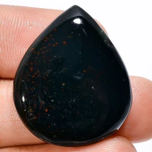 Natural Bloodstone Pear Shape Cabochon Loose Gemstone 28.5 Ct 28X23X6 mm A-21458 - Picture 1 of 2