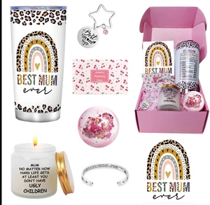 Mum Pamper Gift Hamper Set, Birthday,Mum to be Mum in law, Candle, tumbler, key - Picture 1 of 4