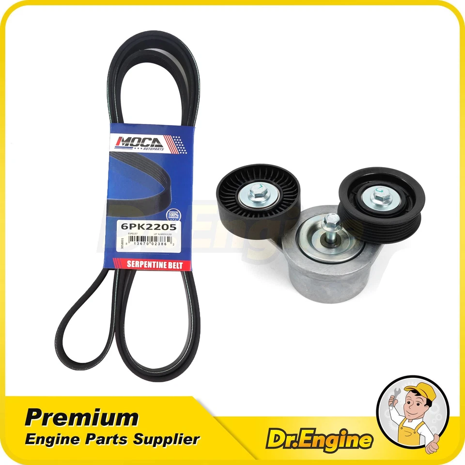 Serpentine Belt Drive Component Kit for Dodge Nitro Jeep Liberty Ram 1500 - Image 1 of 4