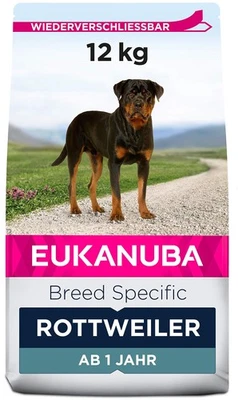 Eukanuba Rottweiler Trockenfutter 12kg Huhn für gesunde Muskulatur Haut Fell OVP - Bild 1 von 4