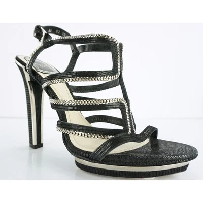 迪奥 Tejus 链踝绑带笼形高跟鞋凉鞋尺寸 39.5 全新 1400 美元 — 第 1/4 张图片