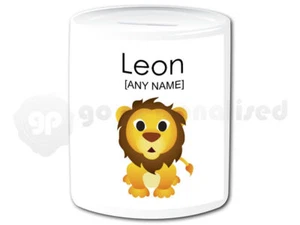 Personalised Ceramic Money Box- Lion Cub Design - Picture 1 of 1